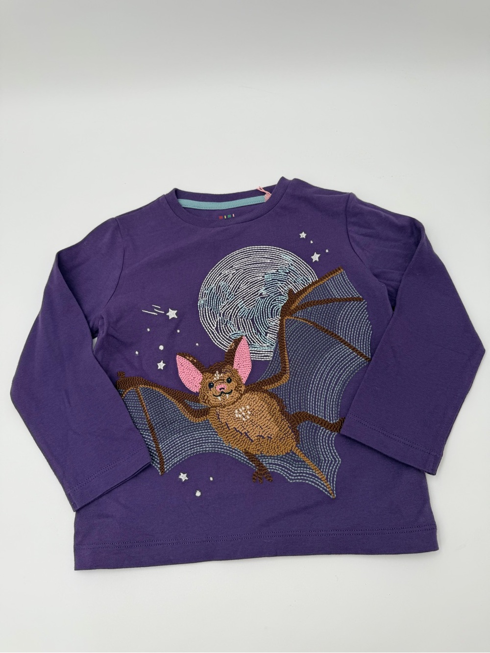 Mini Boden bat supserstitch tee M2-3